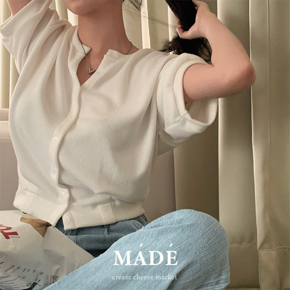 [베스트재입고/굿원단] 자체제작 #크치Made 오버핏 킷캣 반팔 가디건 티셔츠 - cd